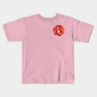 Small Cat on Red Kids T-Shirt